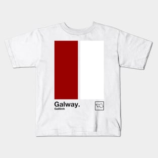 County Galway / Original Retro Style Minimalist Poster Design Kids T-Shirt